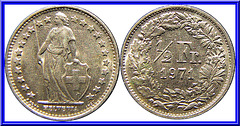 Suisse Demi Franc 1971
