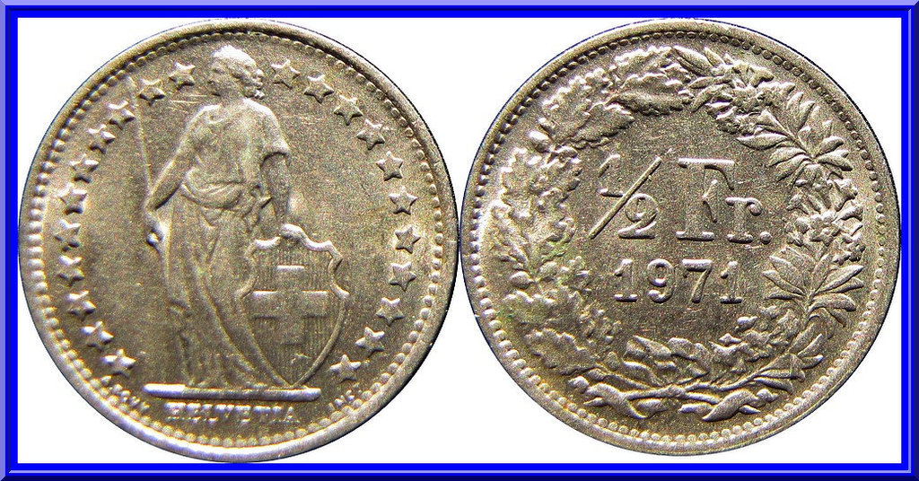 Suisse Demi Franc 1971