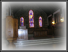 Stained glass . .