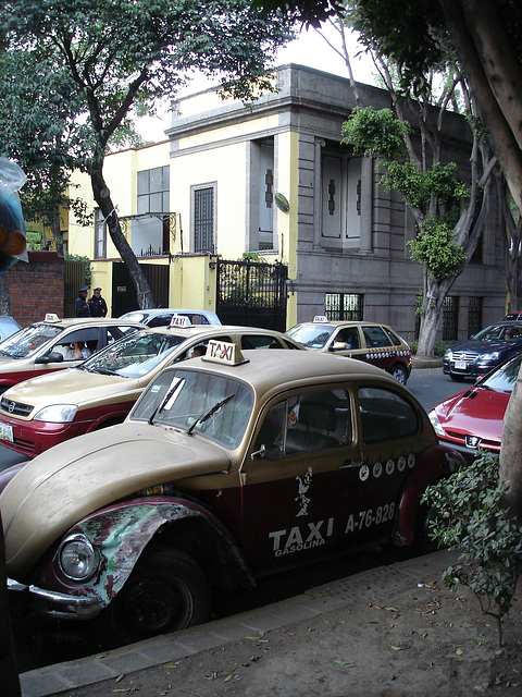 Taxi Gasolina- A-76-828 / Mexico city. 11 janvier 2011.