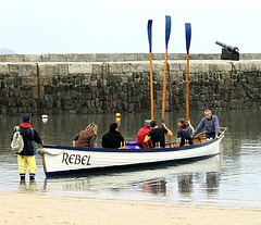 rowing boat in Lyme harbour