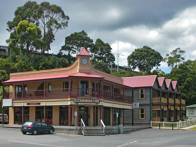 Strahan accommodation with a Big Ben Clock