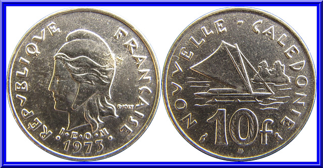 10 Francs Nouvelle Calédonie 1973