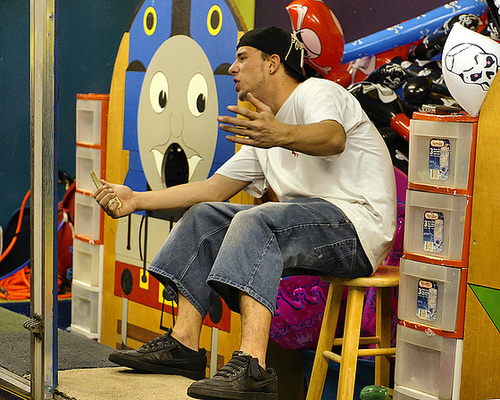 Carnival Barker Trolling for Fish – Labour Day Festival, Greenbelt, Maryland