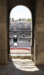 Amphitheatre in Arles from above