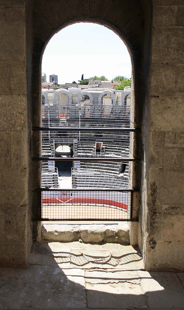 Amphitheatre in Arles from above