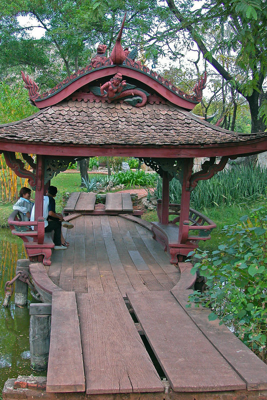 Wooden bridge leading out the Old Market Town