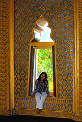 Window inside Kam Yaad Palace Hall, Ang Thong  พระตำหนักคำหยาด อ่างทอง