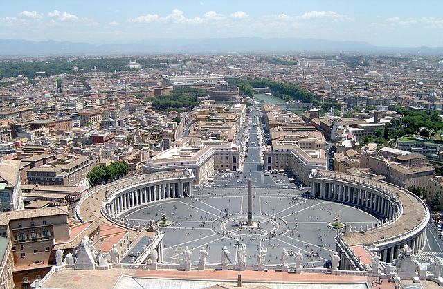 Vista desde la cúpula del Vaticano