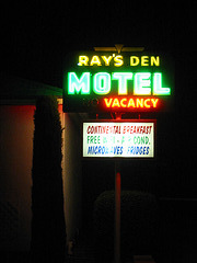 Let's stay at Ray's, den.
