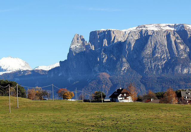 Blick vom Ritten auf den Schlern