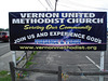 Vernon united methodist church advertising / Pub religieuse - Vernon, New-Jersey (NJ). USA / 21 juillet 2010.