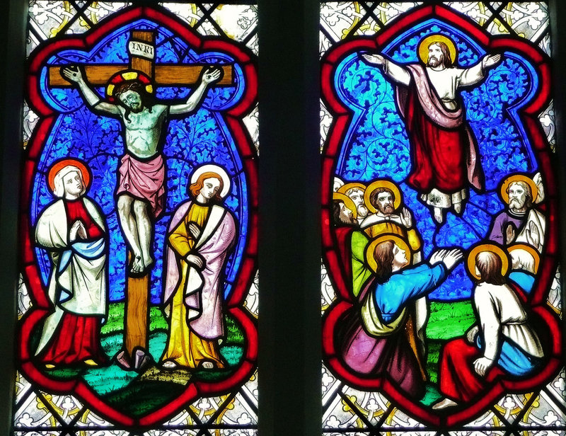 lindsell church essex, c19 wailes glass
