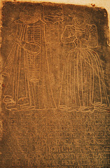bigbury devon 1589 pearse tomb,elizabethan incised slab