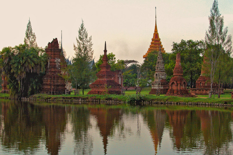 The garden of sacred Stupas  ป่าเจดีย์