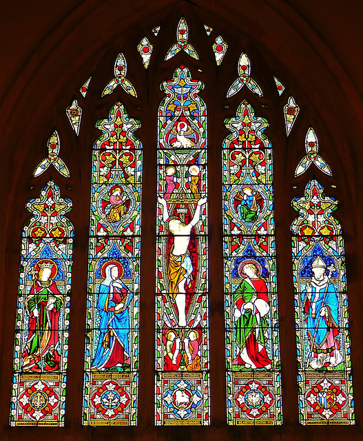 lewknor c19 hardman east window glass