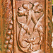 lansallos church, bench end