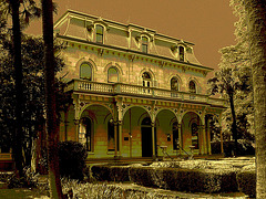 Edward Steves Homestad museum / San Antonio, Texas. USA - 29 juin 2010 - Sepia postérisé