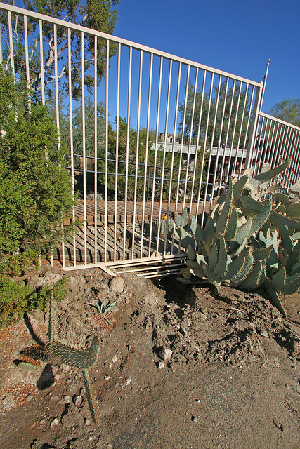 Cabot's Pueblo Museum - Post Flood December 2010 - Drain to Desert View (86