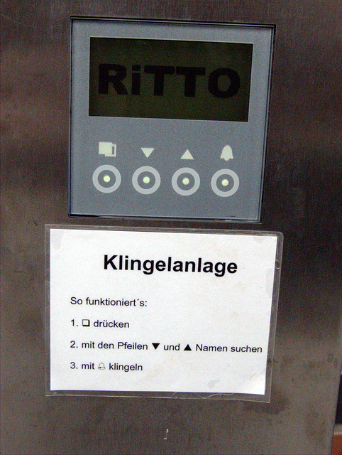 Klingelanlage mit Bedienungsanleitung