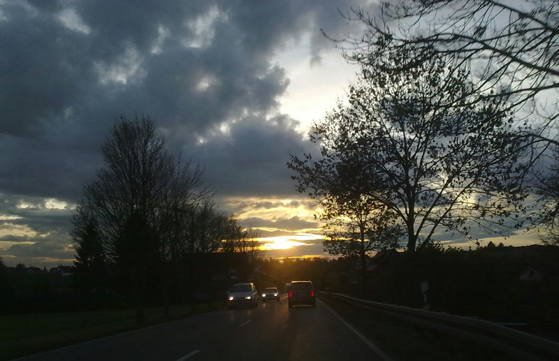 Im Auto unterwegs......