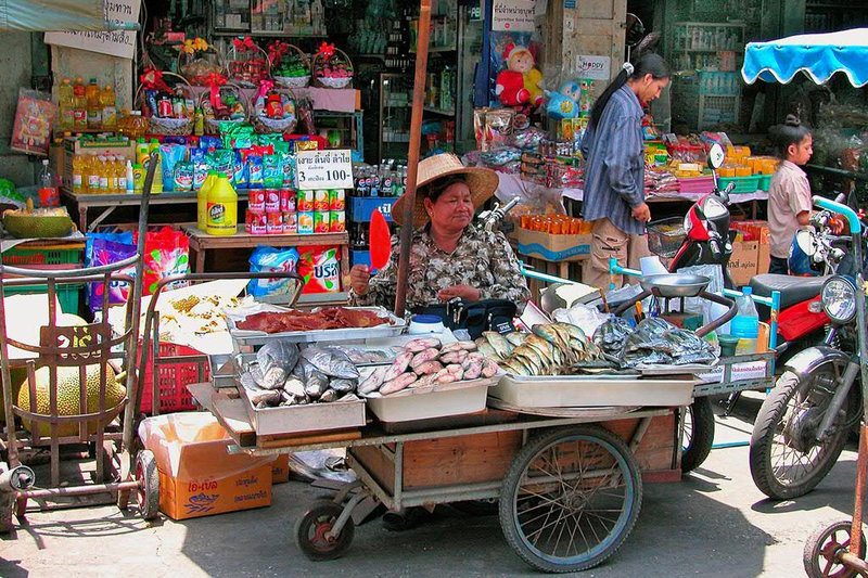 Selling salted fish