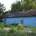 Hangar bleu / Blue shed - Jewett, Texas. USA / 6 juillet 2010.