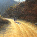 Traveling on Mountain Path(=Vojagxo en Monto-paseo산길동행山道同行)_oil on canvas=olee sur tolo_33.4x45.5cm(8p)_2008_HO Song