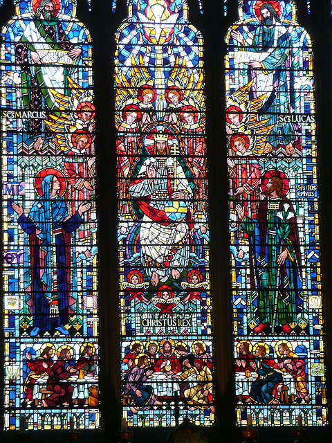 st.etheldreda's, ely place, london  c20 glass by nuttgens