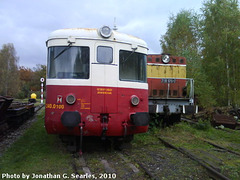 Ex-CSD #M240.0100 and ex-CSD #735175-2 in the CD Muzeum, Luzna u Rakovnika, Bohemia (CZ), 2010