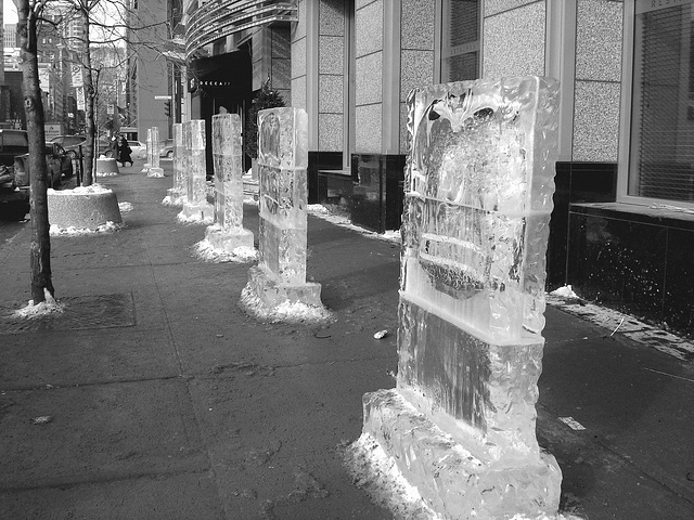 Chandails de hockey en glace / Frozen hockey sweaters - Montréal, Québec .CANADA -  26-01-2009 -  N & B