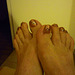 Pieds nus et ongles peints / Bare feet and painted nails - Mon amie / My friend Christiane.
