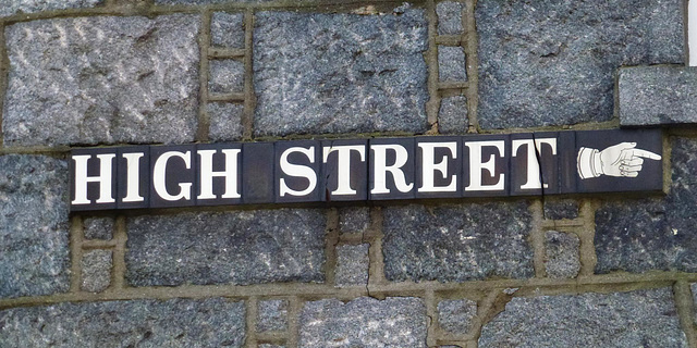 high st. sign, old aberdeen, scotland