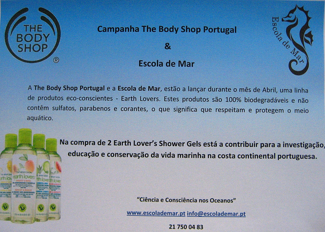 The Body Shop Portugal & Escola de Mar Partnership Promotion