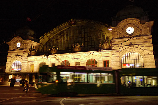 Basel by Night - Railway Station