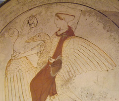 Detail of a White-Ground Kylix with Euphronios as Potter in the British Museum, May 2014