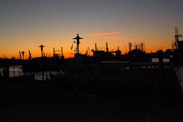 Sonnenuntergang in Hamburg