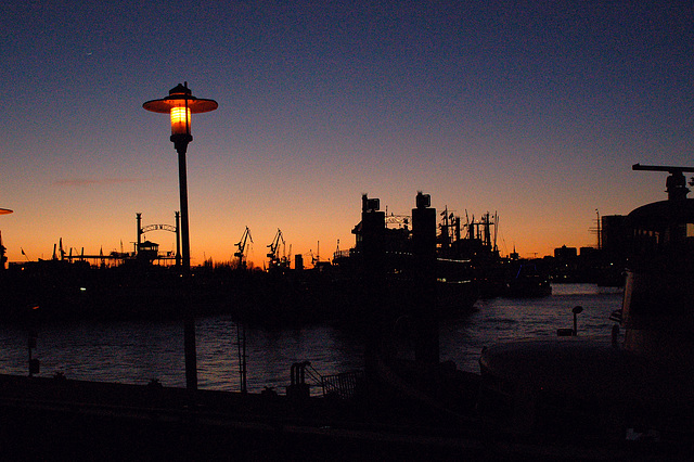 Sonnenuntergang in Hamburg