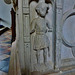 little munden church, herts.n.e.  weeper on  c14 chest tomb of sir john thornbury, +1396 and his wife nanarina