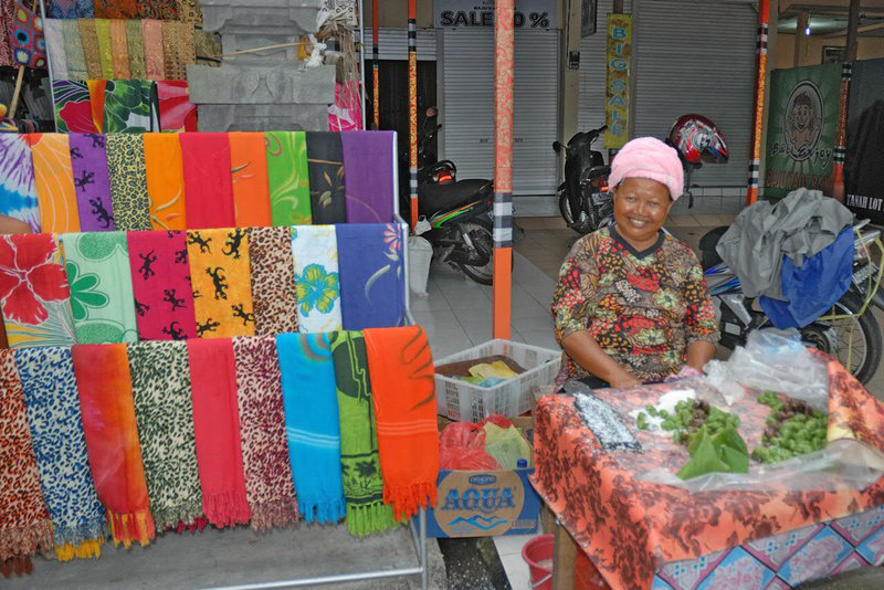 Sales stall at the Tanah Lot temple