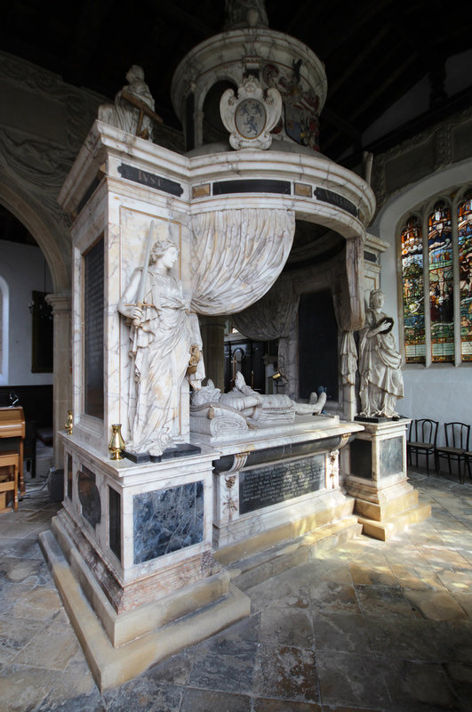 Monument to Sir Anthony Mildmay, Saint Leonard's Church, Apethorpe, Northamptonshire