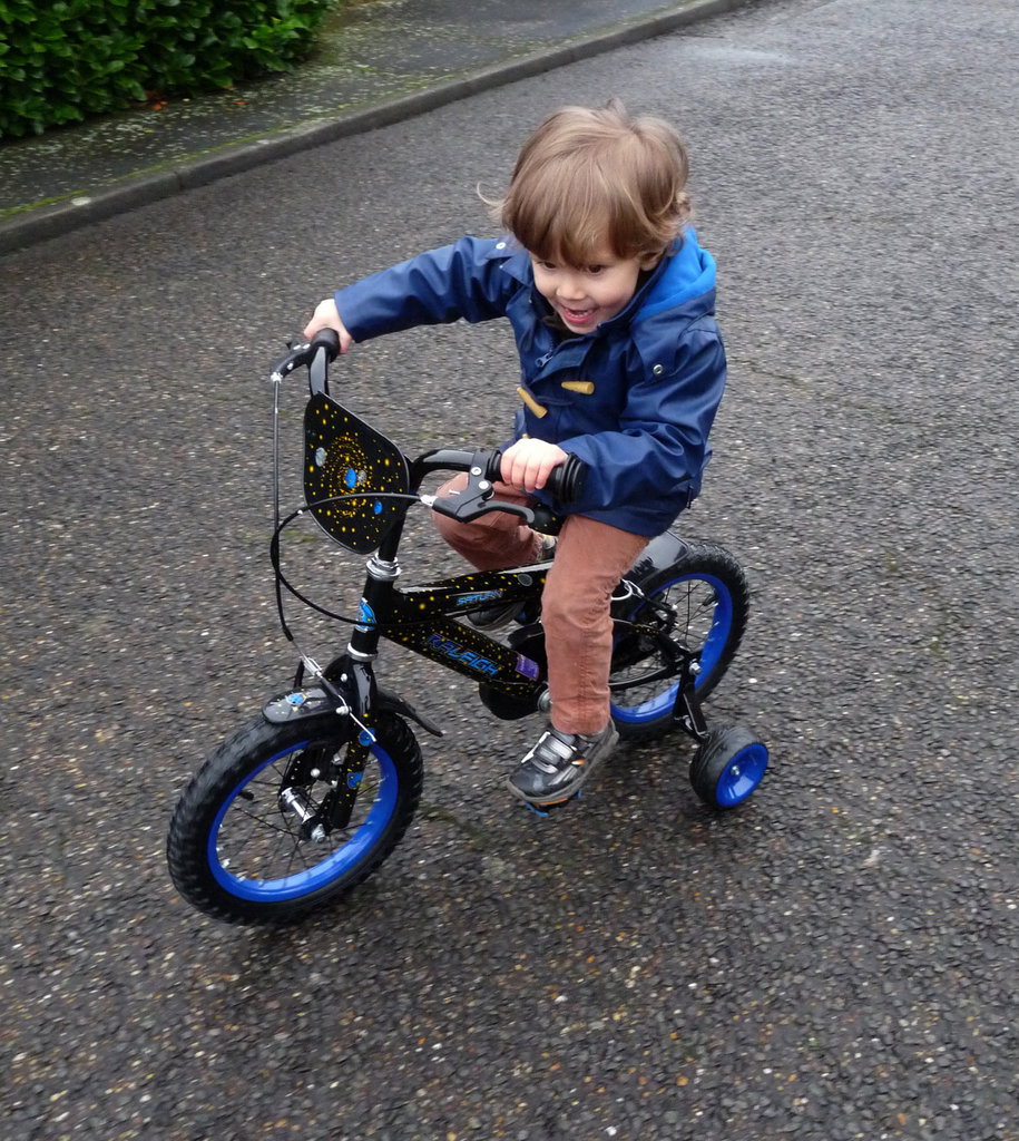 Dexter Enjoying His First Real Bike