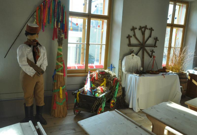 Etnografia  ekspozicio en la muzeo en Polička