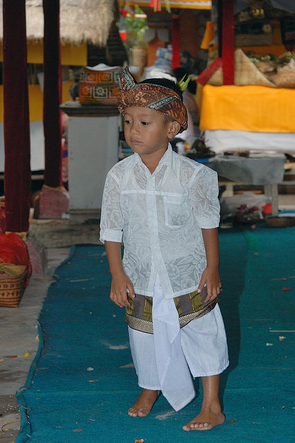 Young boy in traditional dress