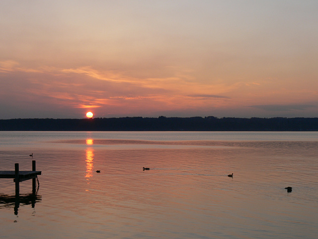 Sonnenaufgang am Starnberger See