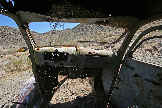 Junked Car Body at Mine Site (0092)