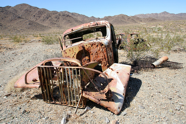 Junked Car Body at Mine Site (0093)