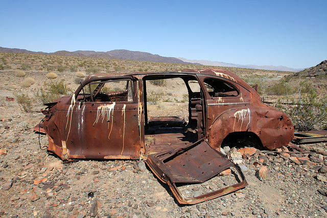 Junked Car Body at Mine Site (0097)