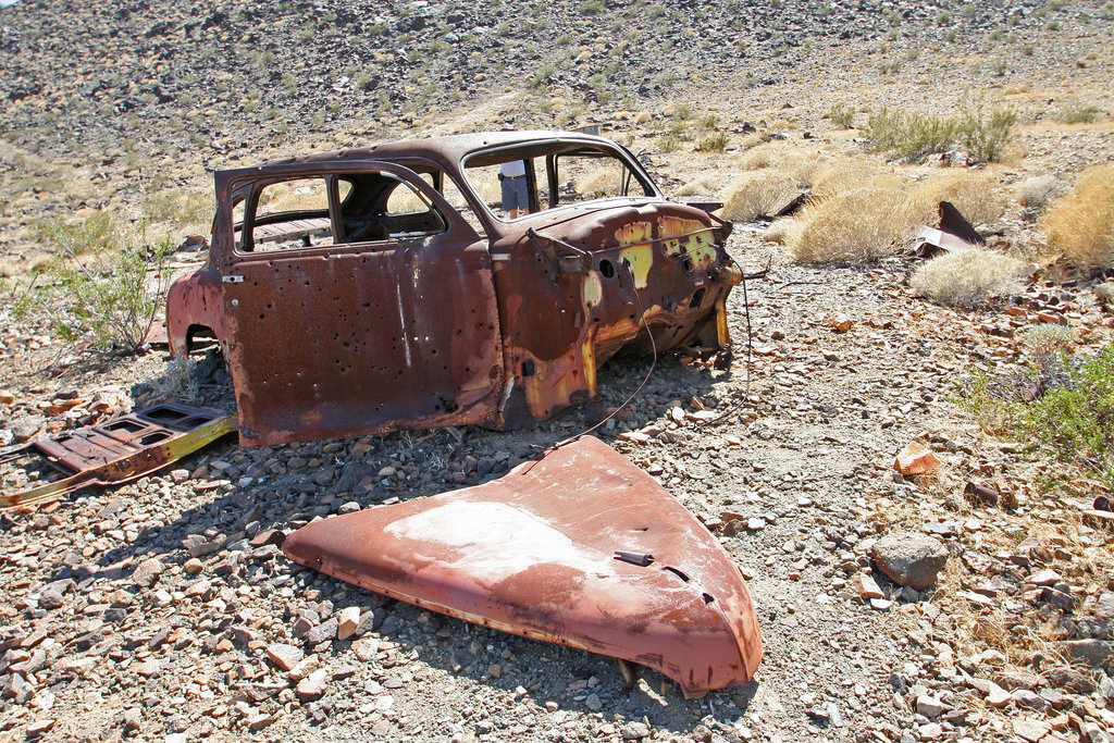 Junked Car Body at Mine Site (0100)