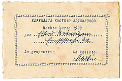 Membrokarto de Esperanto-Societo-Altenburgo el la jaro 1929 (antaŭe)